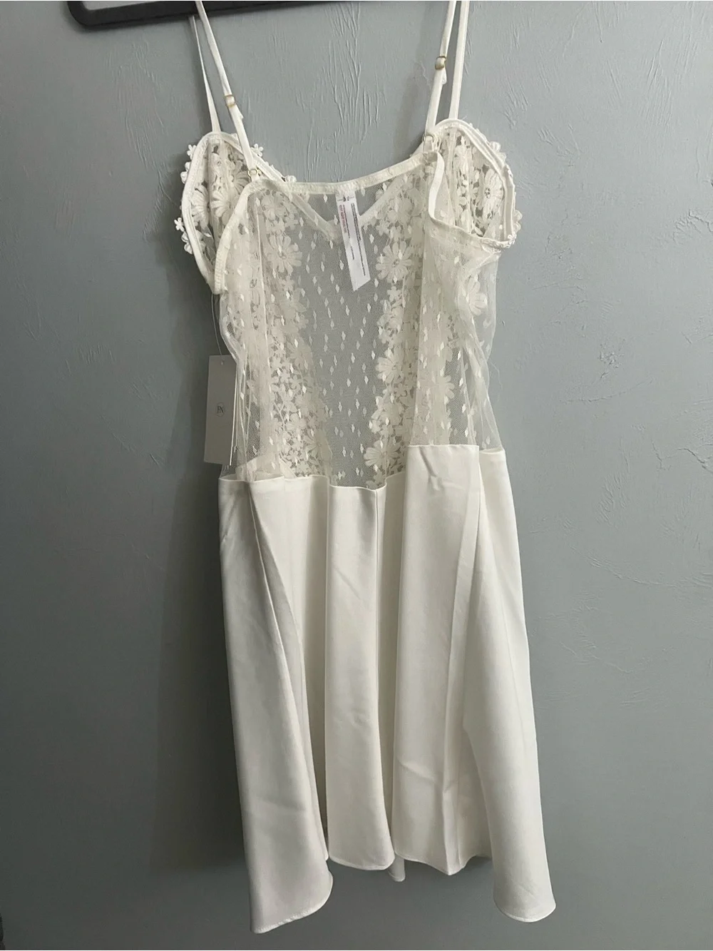 Flora Nikrooz White Sheer Lace Slip - Picture 6 of 6